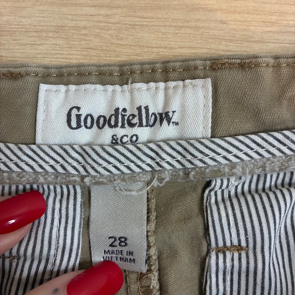 Goodfellow & Co Mens Every Wear Chino Shorts Khaki Tan Size 28 9 Inch Inseam - Picture 5 of 7